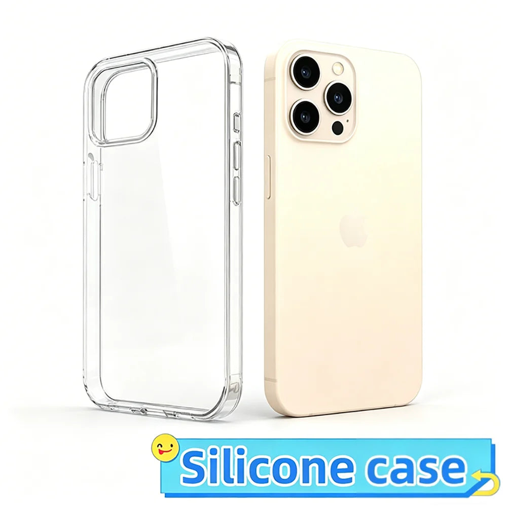 Funda transparente de silicona ultrafina para iPhone