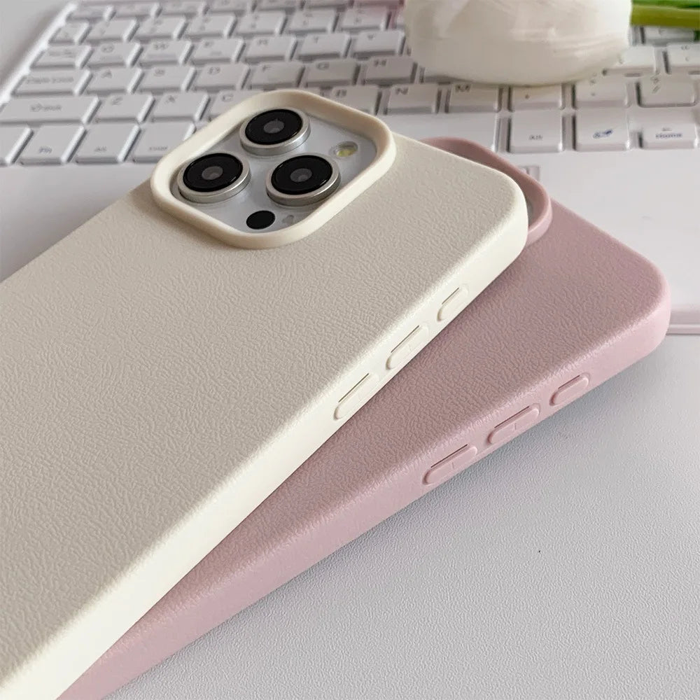 Funda de Piel para iPhone – Cubierta Blanda TPU Resistente a Golpes