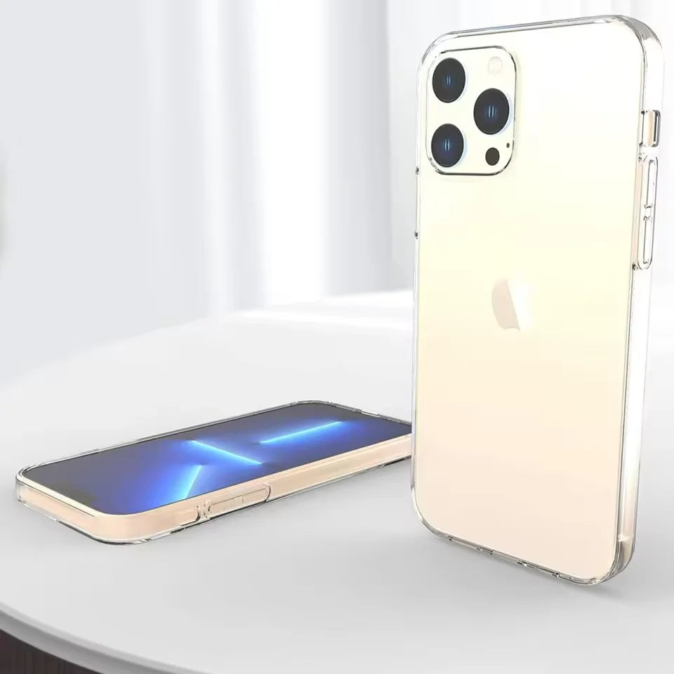 Funda transparente de silicona ultrafina para iPhone