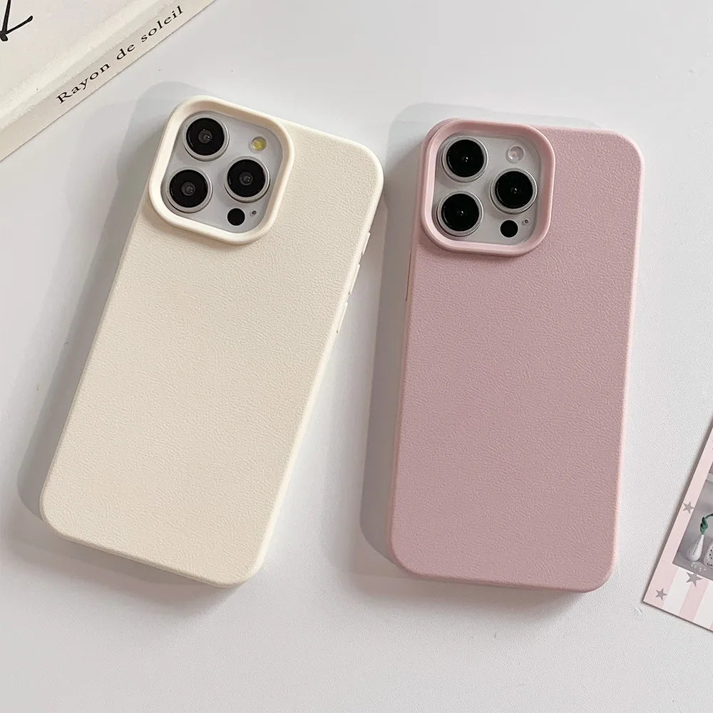 Funda de Piel para iPhone – Cubierta Blanda TPU Resistente a Golpes