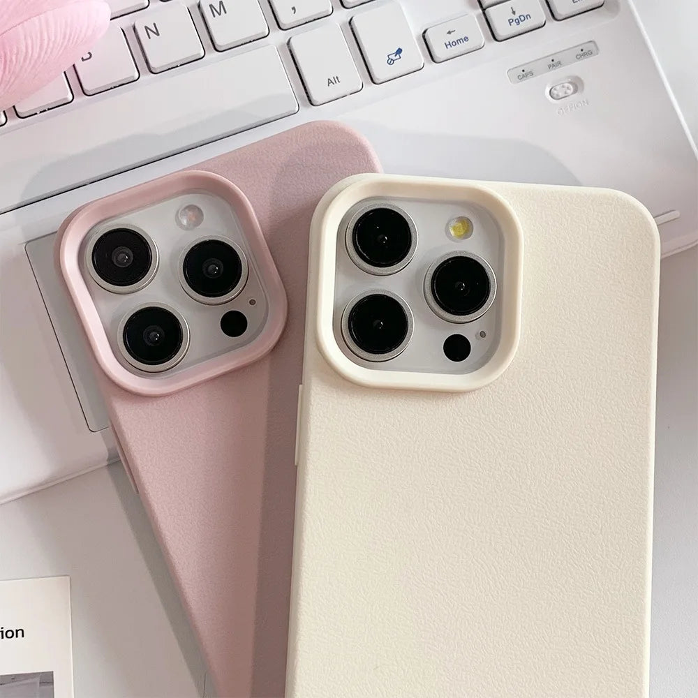 Funda de Piel para iPhone – Cubierta Blanda TPU Resistente a Golpes