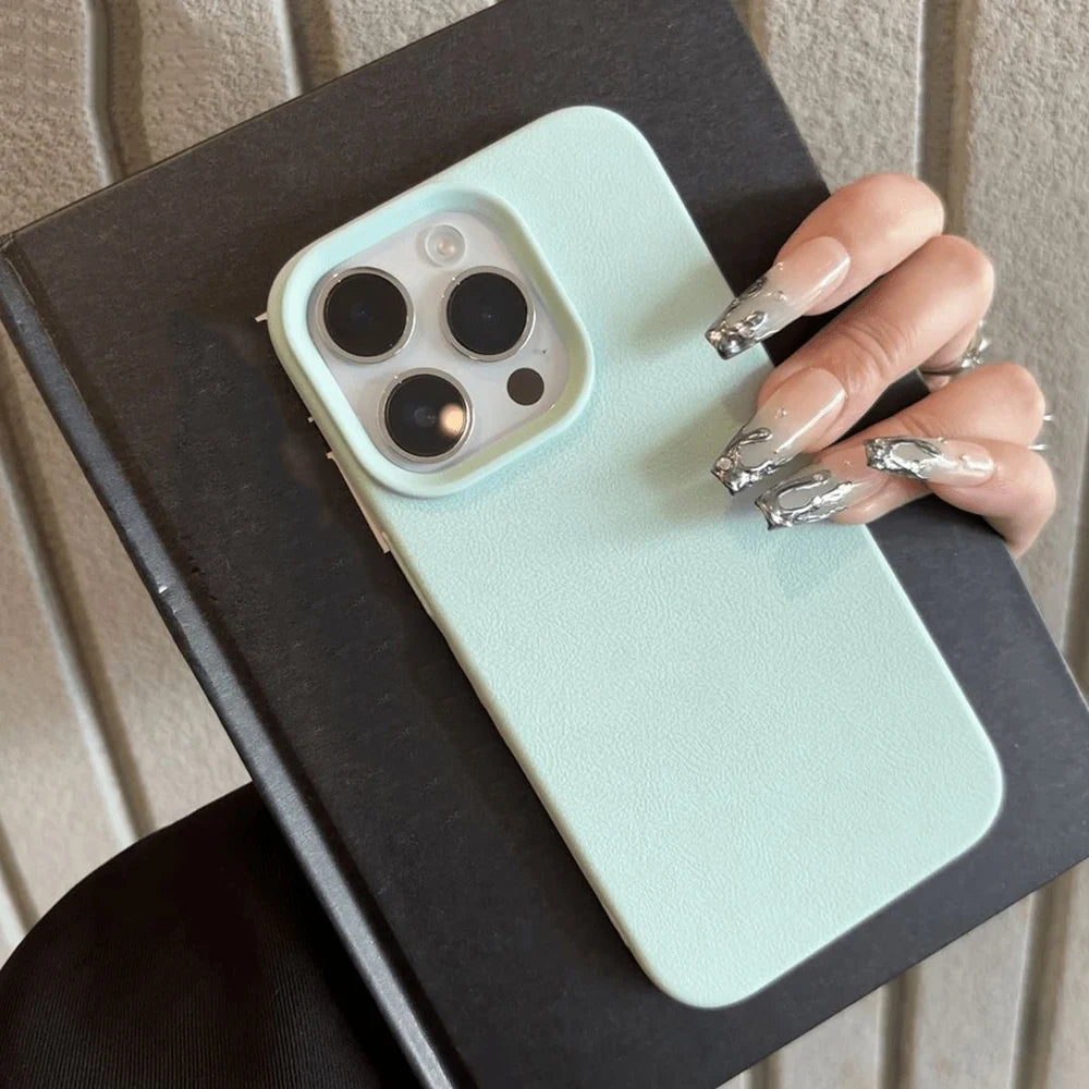 Funda de Piel para iPhone – Cubierta Blanda TPU Resistente a Golpes