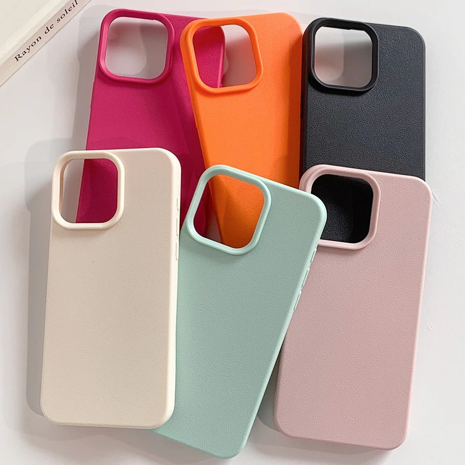 Funda de Piel para iPhone – Cubierta Blanda TPU Resistente a Golpes